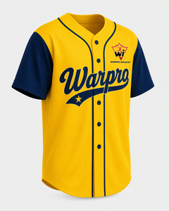 Premium Personalized <b>Mens</b> Yellow Navy Baseball Jersey Custom Logo Short Sleeve Sports Team Fanwear Shirt - Product Image 2