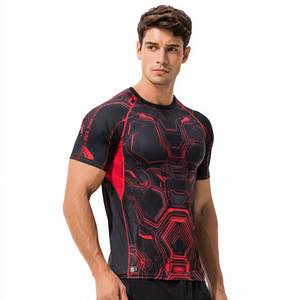 <b>Men's</b> Quick-Drying Soft Compression <b>Base</b> <b>Layer</b> Shirts 100% Polyester Workout Fitness Rash Guard <b>Men</b> - Product Image 2
