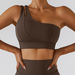 High <b>Stretch</b> Sports Fitness <b>Bra</b> Front Adjusted Straps Style For Yoga Wear Breathable Wireless Support Gym Activewear - Product Image 1