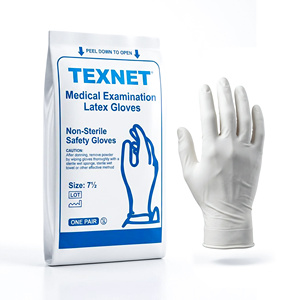 Gants d'examen médical TEXNET en latex <span class=keywords><strong>non</strong></span> stériles, disponibles en différentes tailles <span class=keywords><strong>et</strong></span> couleurs - Product Image 1
