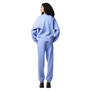 Conjunto Deportivo de 2 Piezas para Mujer, Invierno, Ecológico, Teñido Liso, 100% Algodón, Tallas Grandes, Felpa Transpirable, Cuello Redondo, Pantalones Jogger, Cintura Elástica - Product Image 2