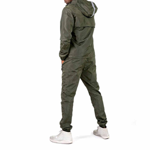 <b>Top</b> Trending Men's Windbreaker Crinkle Tracksuit 100% Polyester Solid Long Sleeve Breathable Patchwork Custom Logo Plus Size - Product Image 5