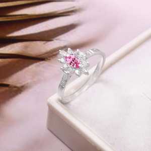 Anillo de compromiso de plata de ley con zafiro rosa marquesa, gema de Ceilán, regalo de propuesta para mujer - Product Image 6
