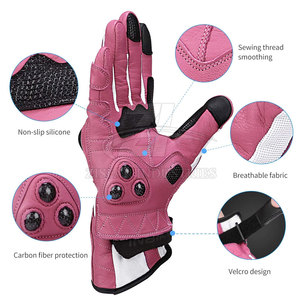 2026 New Design Motorbike <b>Gloves</b> 100% Leather Made Breathable Fabric Motorbike Racing <b>Gloves</b> - Product Image 2