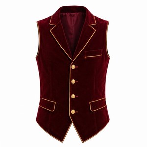 Costume de Père Noël en velours rouge avec bordure en fourrure blanche, chapeau et barbe, pour homme adulte, accessoires de fête de Noël - Product Image 6