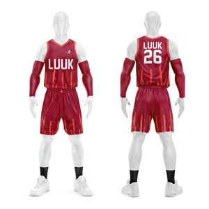 Conjunto de Uniforme de Baloncesto Profesional para Hombre, Cuello en V, Estampado Geométrico Sublimado Personalizado, Transpirable, 100% Poliéster, Pantalones Cortos con Cordón - Product Image 3