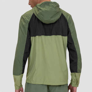 <b>Men</b> Hooded Windbreaker <b>Jacket</b> Color Blocking Lightweight Spring Casual Zipper Front Polyester Outerwear - Product Image 5