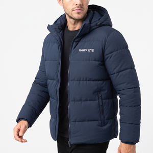 Men Regular Fit Winter Puffer <b>Jacket</b> Hooded Quilted <b>Warm</b> Full Zip Padded Coat Casual Outdoor <b>Jacket</b> Custom Logo Design - Product Image 4