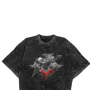 NUEVA Camiseta de Manga Corta de Algodón Tejido Oversize para Hombre de Anime One Piece, Hombro Caído, Estilo Urbano, Acabado Lavado T2 International - Product Image 5