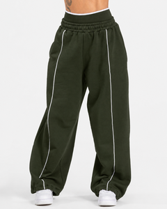 Conjunto Deportivo de Dos Piezas para Mujer, Chaqueta Holgada con Cierre Completo y Pantalones Anchos a Juego, Estilo Casual - Product Image 5