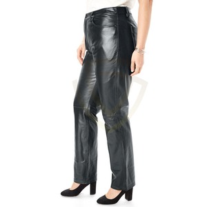 Vêtements tendance pour femmes, pantalons en cuir sexy pour femmes, pantalons en cuir entièrement sur mesure - Product Image 2