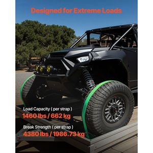 Kit di Ancoraggio per Rimorchio con Cinghie e Ganci, Capacità di Carico 2000 kg, con Cinghie di Fissaggio Tipo Chock e Fibbie per Auto - Product Image 3