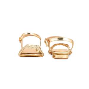 Sandalia con tacón formal dorado FR5365 - Product Image 2