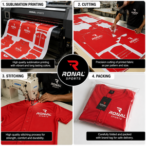 Uniforme de Béisbol Rojo Unisex RONAL SPORTS, Jersey de Manga Corta y Pantalones, Transpirable, Absorbe la Humedad, 100% Poliéster, para Todas las Temporadas, Adulto - Product Image 5