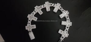 สร้อยข้อมือเงินแท้ 925 สไตล์ฮิปฮอป ประดับด้วยโมอิสซาไนต์ไร้สี ดีไซน์หรูหรา เหมาะสำหรับงานหมั้น งานเลี้ยง หรือเป็นของขวัญวันครบรอบ - Product Image 2