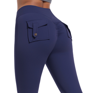 Women's High Quality Gym Fitness Sports Pants Breathable Quick Dry Yoga <b>Leggings</b> with Elastic Waist & Solid Print <b>Patterns</b> - Product Image 1