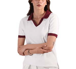 Último Diseño, Nuevo Estilo, Camiseta de Punto para Mujer, Secado Rápido, Transpirable, Manga Corta, Ropa Deportiva Informal, Venta al Por Mayor - Product Image 3