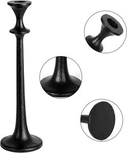 Support de bougie en fer noir fait main Target World, écologique et durable, pour bougies coniques, grand centre de table - Product Image 3