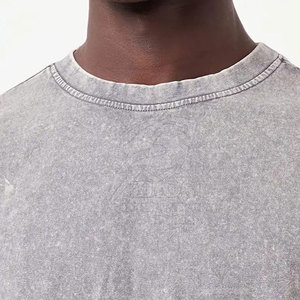 Vêtements de mode de haute qualité, tissu doux, confortable, look usé, t-shirts pour hommes effet délavé pour un style urbain quotidien. - Product Image 5