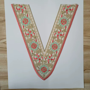 Luxury Hand-Embroidered <b>Sew</b>-<b>On</b> <b>Patches</b> for Dresses Intricate Threadwork Floral Geometric Designs Custom Sizes Available - Product Image 1