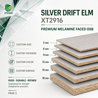Panneau de bois aggloméré orienté (OSB) mélaminé Jinbase SXT2916 Silver Drift Elm 18 mm E0 1220x2440 mm pour meubles et menuiseries