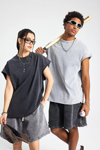 เสื้อยืดแขนกุดทรงโอเวอร์ไซส์สไตล์วินเทจสำหรับผู้ชาย ผ้าโพลีเอสเตอร์เนื้อหนา ซักแล้วไม่ยับ แห้งเร็ว เหมาะสำหรับออกกำลังกายและสวมใส่ลำลอง - Product Image 3