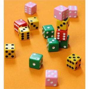 Lot de dés à six faces en acrylique colorés personnalisés en gros, dés de jeu D6 en résine opaque pour jeux de société, casino, fêtes de famille - Product Image 1