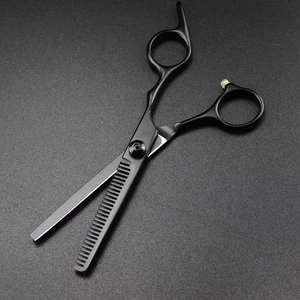 Tijeras de corte de pelo de tornillo negro de acero japonés profesional corte de pelo adelgazamiento peluquero tijeras de corte de pelo tijeras de peluquería - Product Image 5