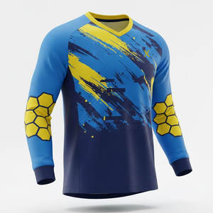 Jersey de Portero de Manga Larga de Talla Grande, Calidad Profesional, Uniforme de Fútbol 100% Poliéster para Partidos y Entrenamientos - Product Image 2