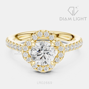 Bague de fiançailles en or blanc 14 carats avec diamant de laboratoire certifié IGI, taille ronde 0,93 carat, bijou raffiné, cadeau d'anniversaire - Product Image 5