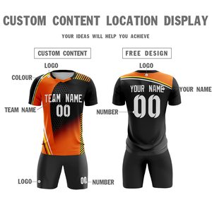 Maillot de foot personnalisé respirant à manches courtes, ensemble de foot scolaire personnalisé, uniforme de foot pour adultes - Product Image 3