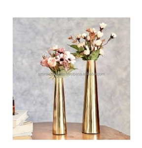 Jarrón de lujo de Metal de calidad superior en decoración cuadrada para el hogar florero de Metal decorativo de boda para sala de estar por Azora Industries - Product Image 4