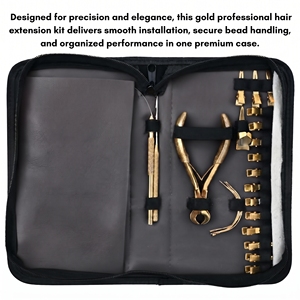 Kit de Instalación de Extensiones de Cabello para Salón, Alicates para Microperlas de Silicona, Aguja para Coser Tramas, Herramienta de Gancho y Bucle, Accesorios para Microperlas - Product Image 2