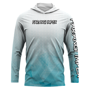 Camiseta de manga larga para hombre, nueva llegada de verano, transpirable, que absorbe la humedad, UPF 50, protección solar, para pesca, color liso. - Product Image 2