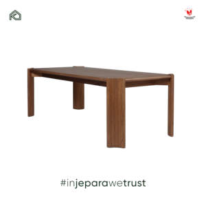 Table à manger moderne en teck massif, style minimaliste Japandi, table de restaurant en bois, taille personnalisée, mobilier pour hôtel, villa, maison, OEM ODM - Product Image 3