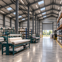 Atelier d'usine textile préfabriqué en acier, portes à enroulement, grande portée pour la tissage de tissus, la production et le stockage de rouleaux textiles
