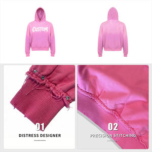 เสื้อฮู้ดดี้ผู้ชายสไตล์วินเทจ ผ้าฝ้ายฟลีซเนื้อนุ่ม สวมใส่สบายๆ - Product Image 5