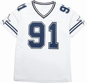 Camiseta de Fútbol para Mujer, Diseño Lindo con Letras y Números, Ropa Deportiva de Verano, Manga Corta, Corte Automatizado, Número 91 - Product Image 1