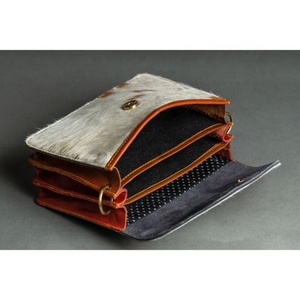 Bolso de hombro de cuero con estampado de animales Monedero Bolso de cuero con estilo para mujer Bolsos de cuero con pelo de vaca - Product Image 5