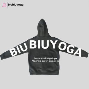 Sweat à capuche en molleton oversize pour femme, personnalisé 2024, à épaules tombantes, avec logo imprimé en grandes lettres et logo brodé, décontracté, hiver - Product Image 2