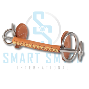 Bocado de acero inoxidable para caballo con protectores de cuero |   Bocado de Conducción para Caballos |   Equipo de Equitación - Product Image 6