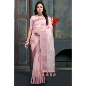 Bordado de hilo multicolor Trabajo Vestido de noche Ropa de fiesta Saree - Product Image 2