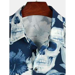 เสื้อเชิ้ตแขนสั้นผู้ชายลายดอกฮาวาย ดีไซน์ใหม่ แฟชั่นทันสมัย ผ้าซาตินกันยับ คุณภาพสูง ปรับแต่งได้ - Product Image 5