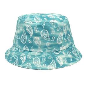 Chapeau Bob Unisexe en Polyester Popeline Imprimé Paisley Teal Style Décontracté Printemps-Été Adulte 56-58CM - Product Image 1