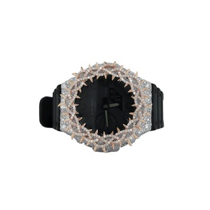 Reloj de Diamantes Moissanite Elegante para Uso Diario con Caja de Plata 925 y Correa de Goma Estilo Half Throne - Product Image 3
