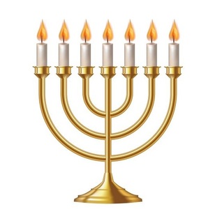 classic <b>brass</b> menorah gold hanukkah candle <b>holder</b> 9 branch jewish candelabra traditional holiday decor tabletop centerpiece lux - Product Image 3