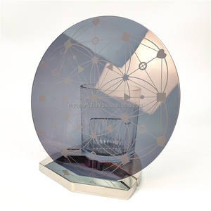 Customize Flat Clear Iridescent Holographic Rainbow <b>Acrylic</b> UV Printed Waterproof Recyclable Craft Display <b>Board</b> Base - Product Image 3