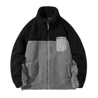 Veste en polaire sherpa à fermeture éclair intégrale, motif personnalisé brodé, design OEM de haute qualité