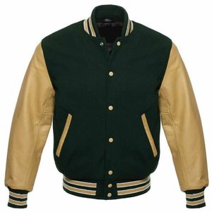 Chaqueta Letterman Personalizada de Alta Calidad, Corte Ajustado, Tela de Lona con Cuello Alto, Nuevo Diseño en Oferta, por Varsiti - Product Image 5