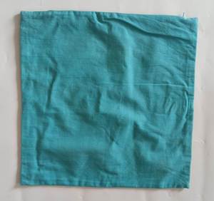 Square Embroidered Cushion Cover Turquoise Gold Scroll Pattern Luxury Home <b>Decor</b> <b>Pillow</b> Case with Zipper Closure - Product Image 3
